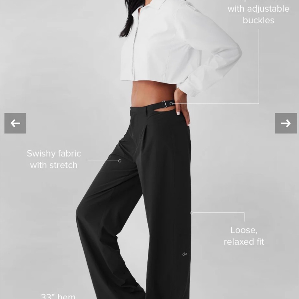 ALO Yoga Black Wide Leg Pants